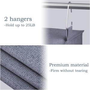 KEETDY 2-Shelf Small Hanging Closet Organizers and Storage with 2 Large Shoe