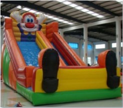 Cheap Inflatble Slide / inflatable clown slide 0.5mm PVC Tarpaulin for sale