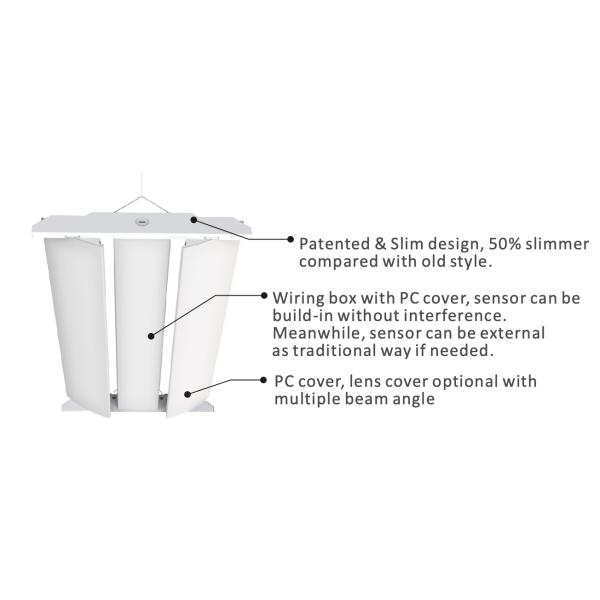 NLC 150W 2ft Linear High Bay Light 160lm/W Flexible LED Light Bar Slim Design