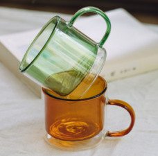 150ml 240ml 300ml Heart Shaped High Borosilicate Milk Mugs Tea Mugs Insulated