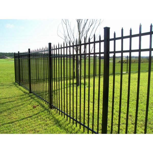 Quality 2.03m Pvc Coated Black Wrought Iron Fence Panels Security wholesale