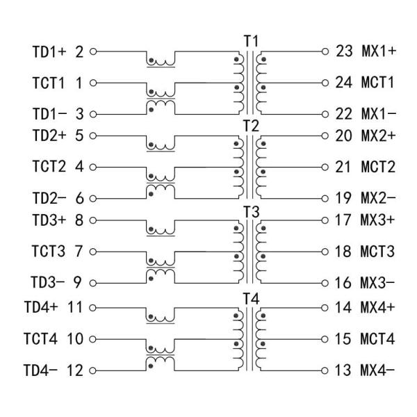 7490220121 Magnetic Gigabit Ethernet Transformer LP6062ANL for Development Board