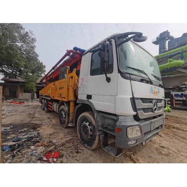 Quality 2014 Used 52m Concrete Pump Truck with 1540 Feeding Height and Semi-Dry Shotcrete wholesale