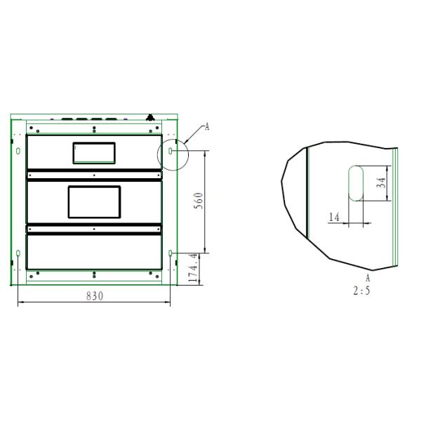 42U Air Conditioner Type Outdoor Telecom Cabinet / Double Wall Heat Insulated Communication Enclosure