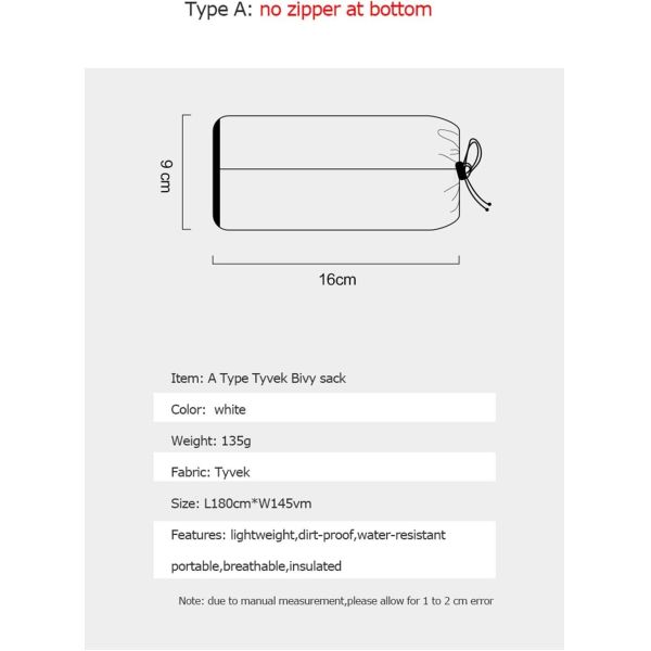 Wholesale Sleeping Bag Liner TYVEK DY NEE MA Sleeping Bag Foot Cover Ventilate Moisture-Proof Waterproof Dirty Inner Liner Bivy Bag Cover Liner