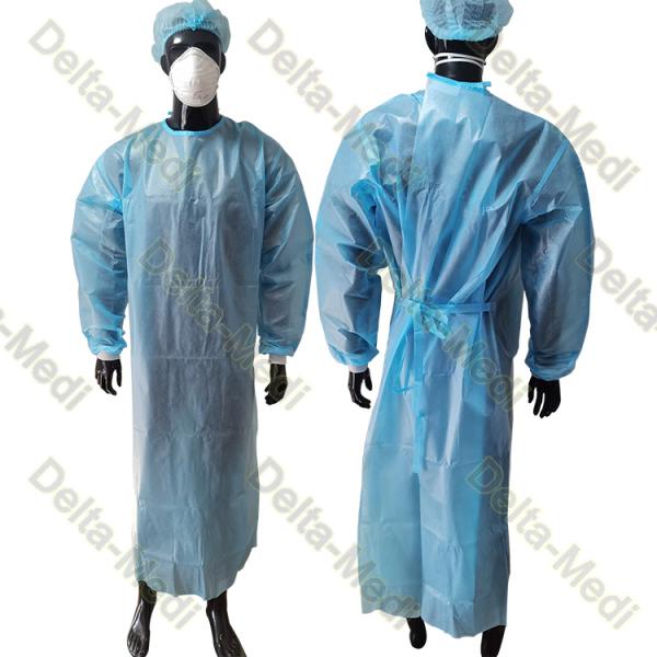 Sterile Disposable Surgical Gown PP Coated PE Film 20g To 60g