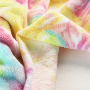 Tie Dyed Rainbow Garment Soft Sherpa Fabric 240gsm 150D
