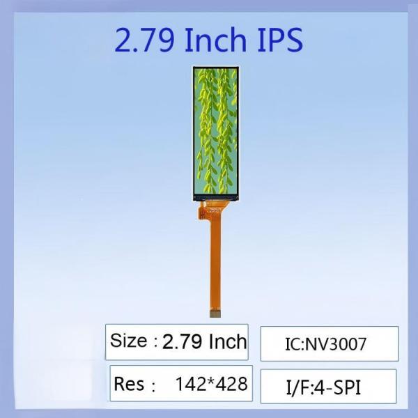 2.79-inch TFT LCD color screen | 142×428 long strip resolution, NV3007 driver,