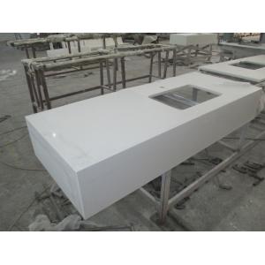 White Quartz Solid Stone Countertops For Kitchen 2.5 G / Cm3 Bulk Density