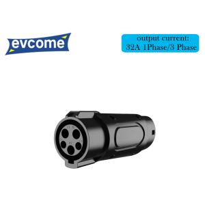 China EVCOME Type 1 To Type 2 Adapter  (32A 1 Phase 3 Phase )  Ev Charger Connector  OEM ODM CE UKCA ROHS on sale