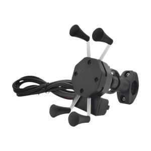 China Black 5V 2.5A X Claw Motorcycle Phone Mount For Iphone 11 0.3KG on sale