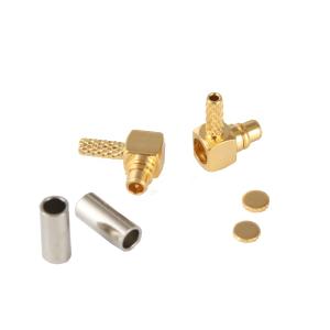50ohm MMCX connector male right angle rf coaxial connector mmcx crimp for RG