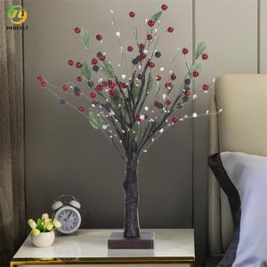 USB Beautiful Iron Plastic Bedside Table Lamp Tree Shape