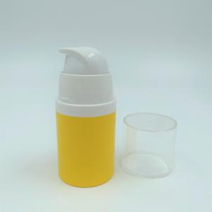 White Yellow 50ml 80ml 100ml Airless Pump Bottle Silk Printing