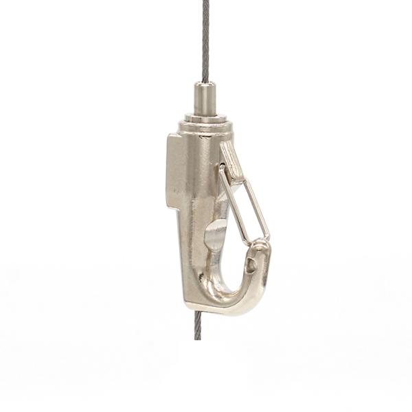 Customize Hanging Aircraft Adjustable Steel Cable Gripper With Snap Hook