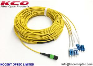 China LC Super Boot MTP MPO Optical Patch Cord 8fo 12fo 24fo Fanout 3.0mm OS1 OS2 LSZH on sale