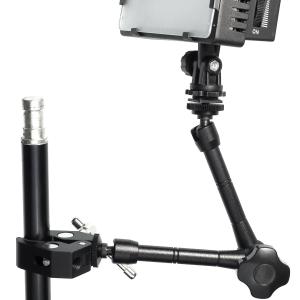 11 inch Articulating Magic Arm with Super Clamp for Camera, LCD Monitor, LED