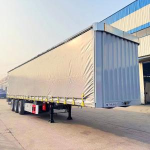 TITAN 3 Axle Pvc Tarpaulin Side Curtain Semi Trailer Curtainsider Dry Van Box Trailer for Sale in Russia