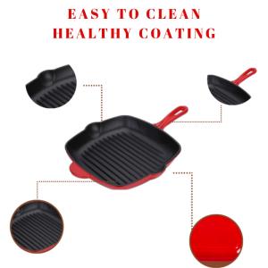Enameled Coating Cast Iron Baking Pan Casserole With Skillet