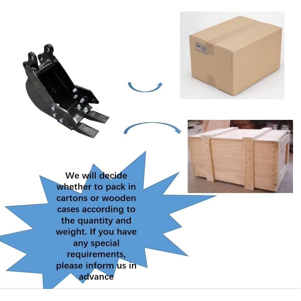 Mini Excavator Parts Hydraulic Micro Digger Buckets For Renovation Construction