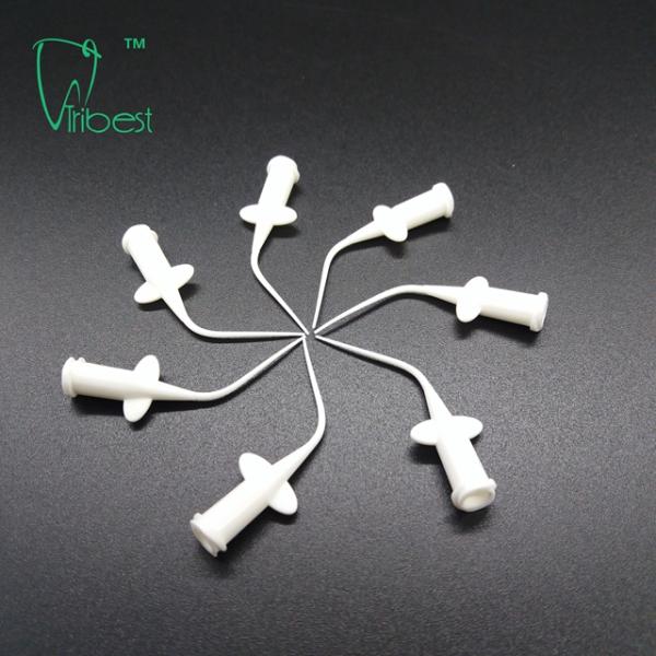 0.25mm Plastic Dental Needles Capillary Tip Long Curved