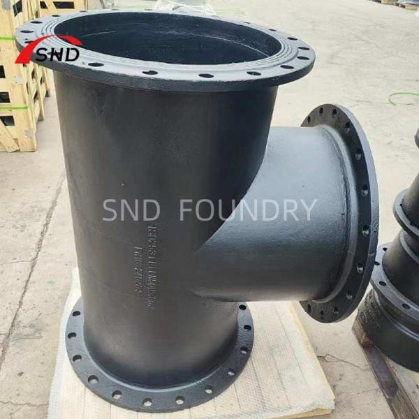 Quality Ductile Iron Flanged Equal Tee With Epoxy Coating For Potable Water Systems wholesale
