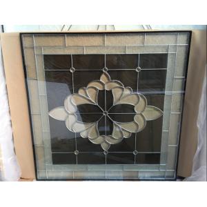 Custom Glass Door Inserts Large Triple Glazed Antique Leaded Glass Transom