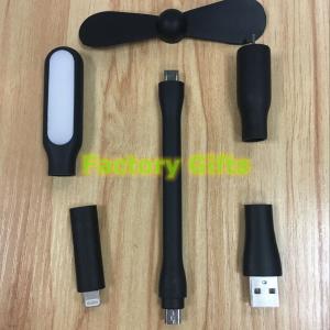 Custom Logo 3 In 1 Usb Mobile Phone Fan Led Light Micro Usb For Business Gifts