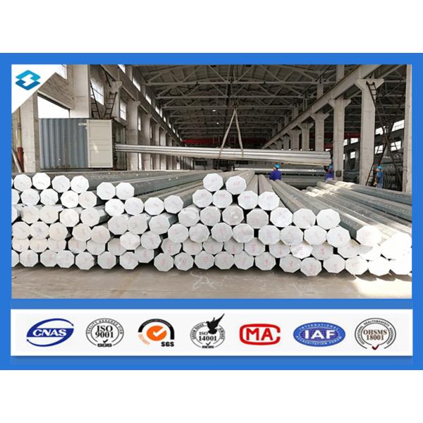 Quality 35FT 3mm Thick Q345 500kgf Load Galvanized Octagonal Steel Pole wholesale