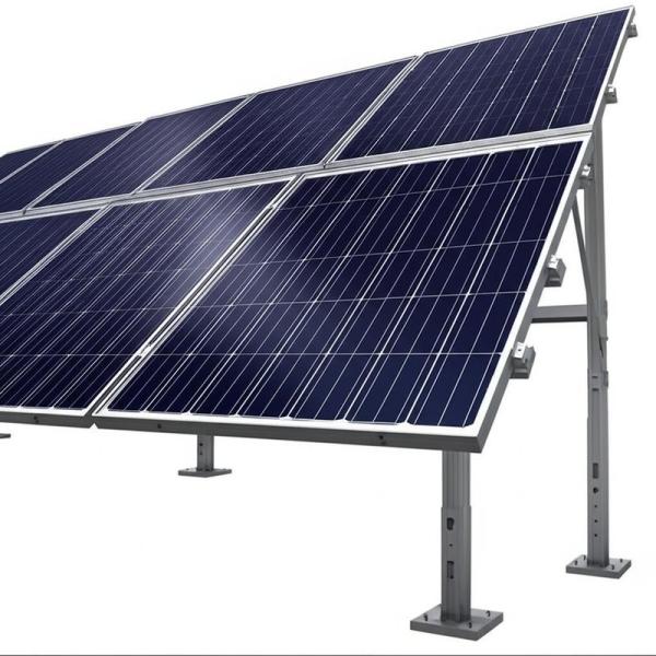 Commercial Solar Panel Ground Mounting Systems Adjustable 0° To 15° Roof