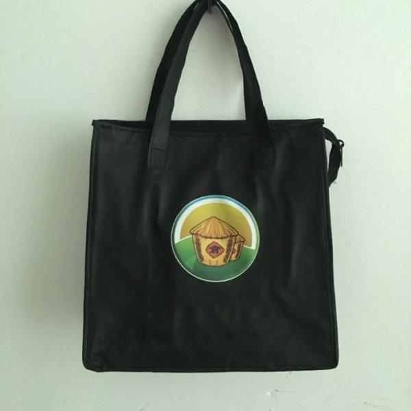 Quality TPCB023 Waterproof Cooler Bag Black Hot Transfer Printed Non Woven wholesale