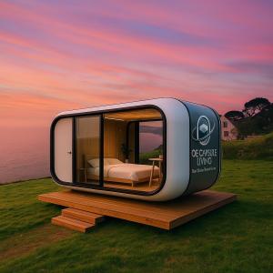 Modular 7 Luxury Prefab Steel Smart Tiny Space Capsule Home Prefabricated