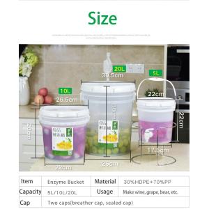 20L Household Beer Fermenter Alcohol Fermentation Fruit Enzymes Barrels for
