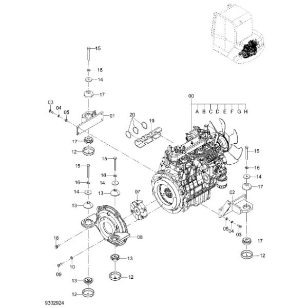 4605442 Coupling Assy HITACHI Excavator Spare Parts Fit For ZX22U-2 ZX27-3