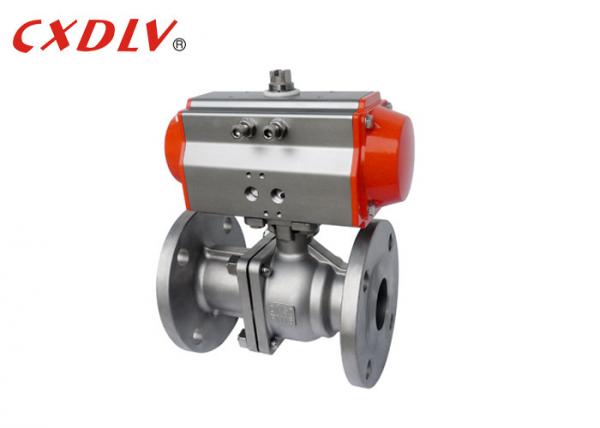 Quality Flange Industrial Pneumatic Actuated Ball Valve SS Water Control Valve WCB Rotary wholesale