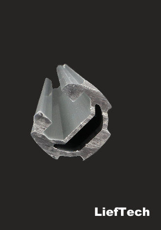 Thickness 1.7mm Anodized Aluminum Tube Pipe With Groove ISO9001