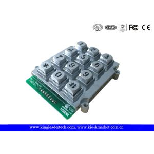 12 Keys Zinc Alloy Metal Keypad With Blue Backlight