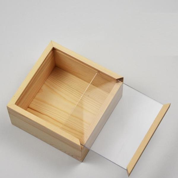 Transparent Acrylic Lidded Wooden Box For Jewelry Customization