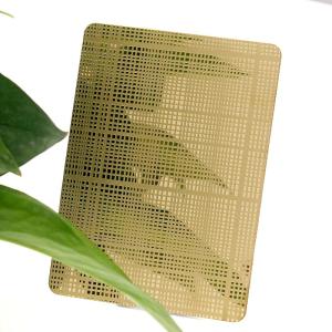 Cheap 2mm 3mm Mirror Pattern Etched Stainless Steel Sheet For Lobby Background Wall Panels for sale