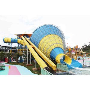 Adult Fiberglass Water Slides 16m Height 4 Persons / Time 42*60m Floor Space for
