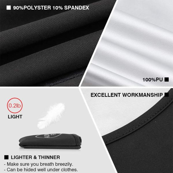 N8000 Silver Nano Waterproof Waist Trainer Workout Belt For Exercise