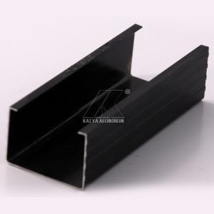 China Black Anodized Aluminium Alloy Profile Customize Water Tightness High Stiffness on sale