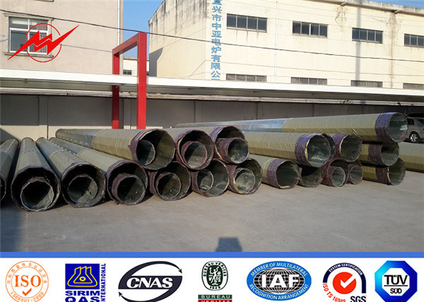 Quality ASTM A572  Steel Grade 6516m Height Hot Dip Galvanized Steel Pole Taper Or Polygonal Shape wholesale