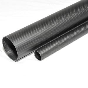 Cheap Roll Wrapped Lightweight 3K Carbon Fiber Pipe 2x2 Twill Surface for sale