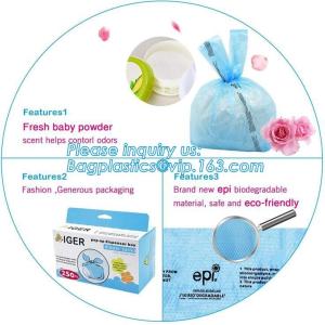 plastic t-shirt shape bag/ diaper sack bag with powder scent, biodegradable