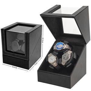 Cheap 3 Motor Luxury Decorative Boxes Automatic Watch Winding Display Watch Box With Customized Logo for sale