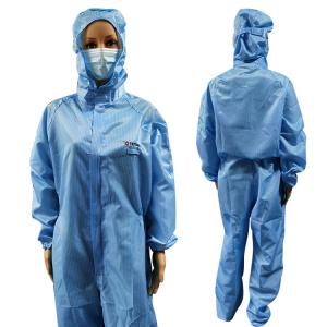 Washable Reusable 5mm Stripe ESD Clothes For Cleanroom