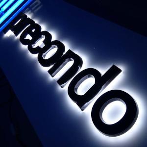 China Shopfront Translucent Acrylic Backlit Letters Signs 40cm For Companies on sale