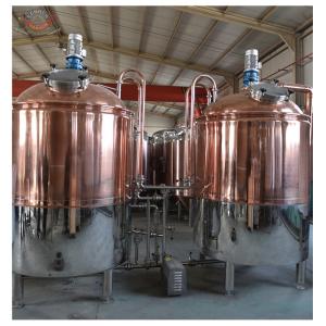 7BBL beer making machine with copper brewhouse tanks for beer production line of