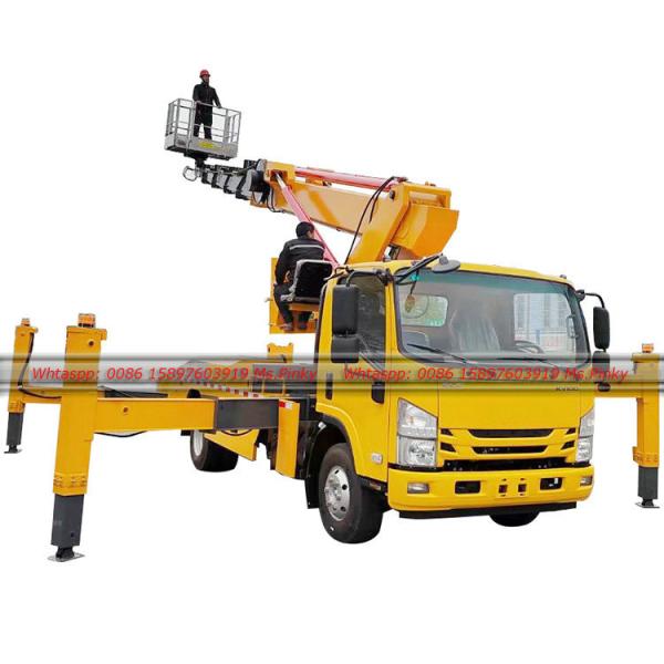 Cheaper Price 28M 30M 33M 36M ISUZU Telescopic Boom Isuzu Manlifter Truck With